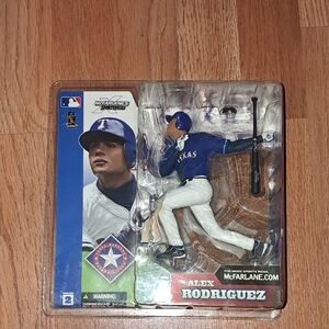 McFarlane Alex Rodriguez Action Figure - Blue and White